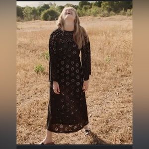 Doen Francios black eyelet dress *no slip* size M but fits more like a small